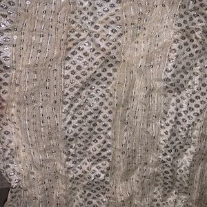 Cream & Silver Scarf